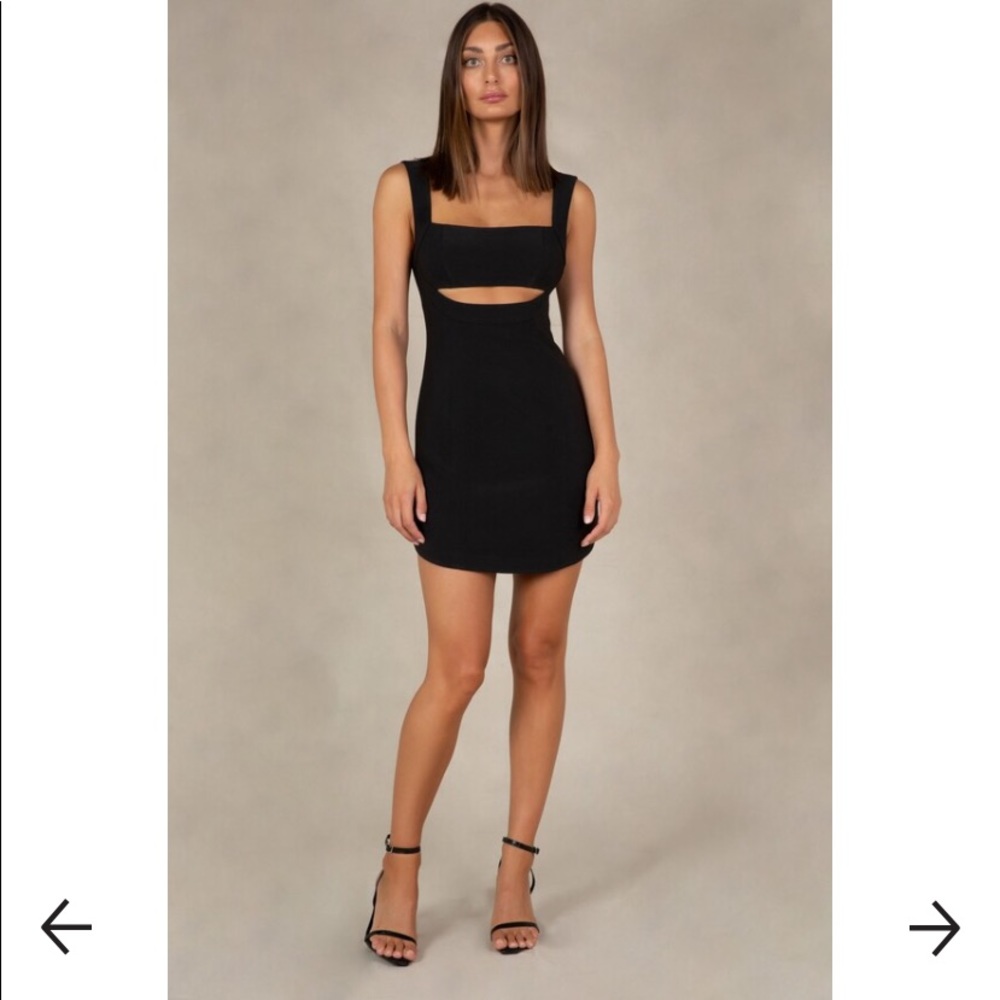 Misha Faustina Black Cutout Mini Dress